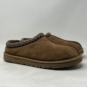 UGG Australia Tasman Braid Sheepskin chestnut Suede Slipper Men’s 8 S/N 5950